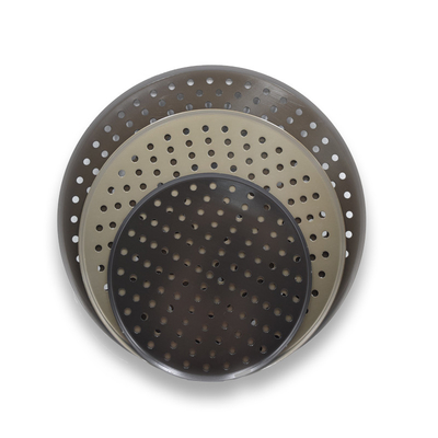 RK Bakeware China-Pizza Hut 9 Inch 12 Inch 15 Inch Perforated Commercial Aluminum Pizza Pan پيتزا ديسک پيتزا