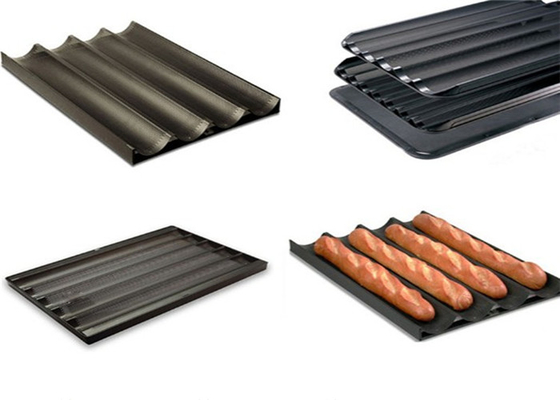 RK Bakeware چین Nonstick آلومینیوم بیگوت سینی های پخت و پز نان فرانسوی سوراخ شده