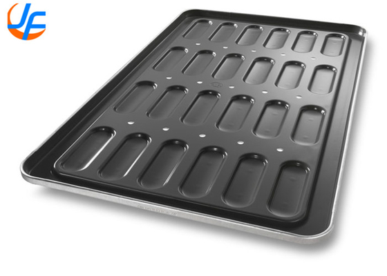 RK Bakeware چین-52435 شیشه ای نان استیک 18 قالب آلومینیزه فولادی هوت داگ بن پان تراک