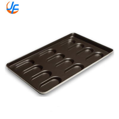RK Bakeware چین خدمات غذایی تجاری سیلیکون شیشه ای هوت داگ بن پان برای نانوایی عمده فروشی