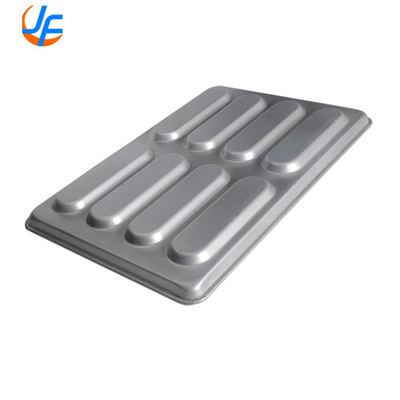 RK Bakeware چین خدمات غذایی تجاری سیلیکون شیشه ای هوت داگ بن پان برای نانوایی عمده فروشی