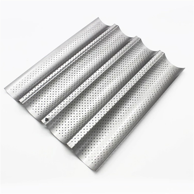 RK Bakeware China Foodservice NSF سوراخ شده 3 اسلات باگوئیت سینی پخت نان فرانسوی