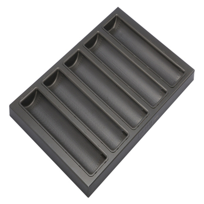 RK Bakeware China Foodservice NSF 5 Loaf Glazed Inox Baguette سینی پخت و پز نان فرانسوی