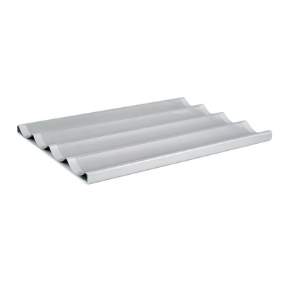 RK Bakeware China Foodservice NSF 5 Loaf Glazed Aluminum Baguette سینی پخت و پز نان فرانسوی