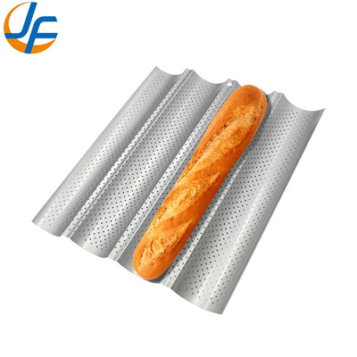 Rk Bakeware China-49053 5 Loaf Nonstick 600*400 آلومینیوم یک قفل باگوئیت تراک / نان فرانسوی