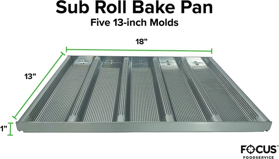 RK Bakeware China Foodservice NSF Bakeware تجاری 5 شمارش 3 اینچ سب ساندویچ رول پان نان پختن