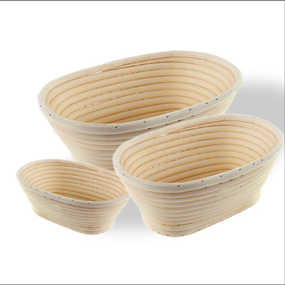 RK Bakeware China Foodservice NSF سبد ضدعفونی کننده رتان طبیعی گرد دست ساز
