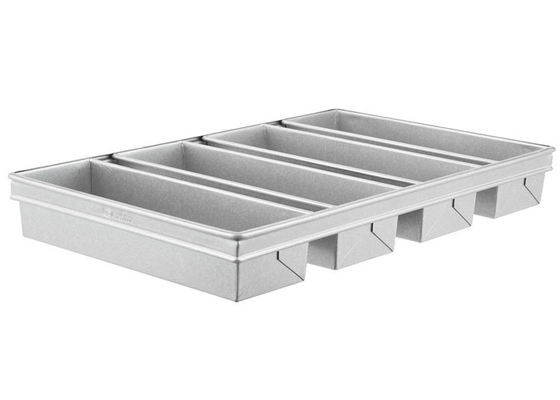 RK Bakeware چین-شیکاگو فلزی 4 بند شیشه ای آلومینیزه پلمن نان نان نان نان 13 &quot;x 4&quot; x 4 &quot;