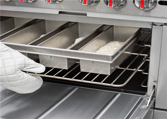 RK Bakeware چین-شیکاگو فلزی 4 بند شیشه ای آلومینیزه پلمن نان نان نان نان 13 &quot;x 4&quot; x 4 &quot;