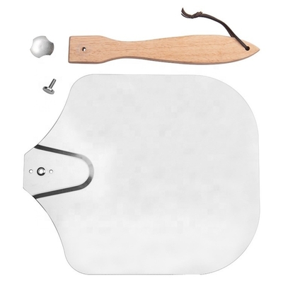 12&quot;*14&quot;*25&quot; پیتزا چرخش پوست قابلمه چوبی تاشو آلومینیوم پوست پیتزا