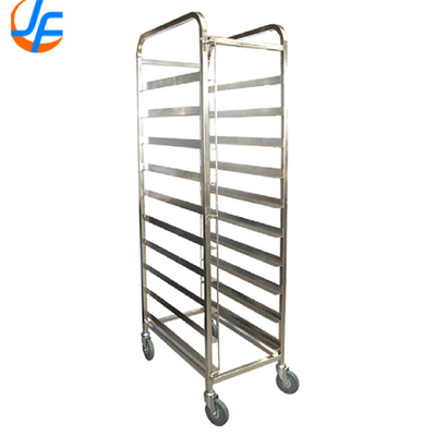 RK Bakeware China-Commercial Catering فولاد ضد زنگ Gastronorm Food Tray Rack Trolley GN1/1