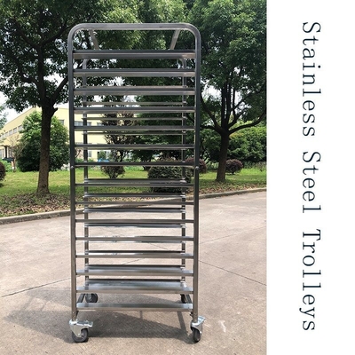 Rk Bakeware چین-فولاد ضد زنگ فلتپاک ریک Trolleys طراحی شده برای 16 اینچ و 18 اینچ سینی