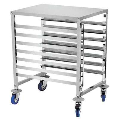 RK Bakeware China-6 Pan End Load Undercounter Work Top Sheet / Bun Pan Rack با کانال های جانبی